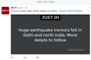 earhquake in delhi