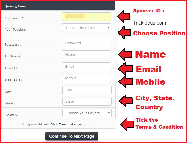 Adsclick registration