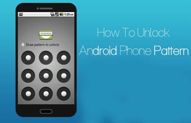 Unlock android phone pattern