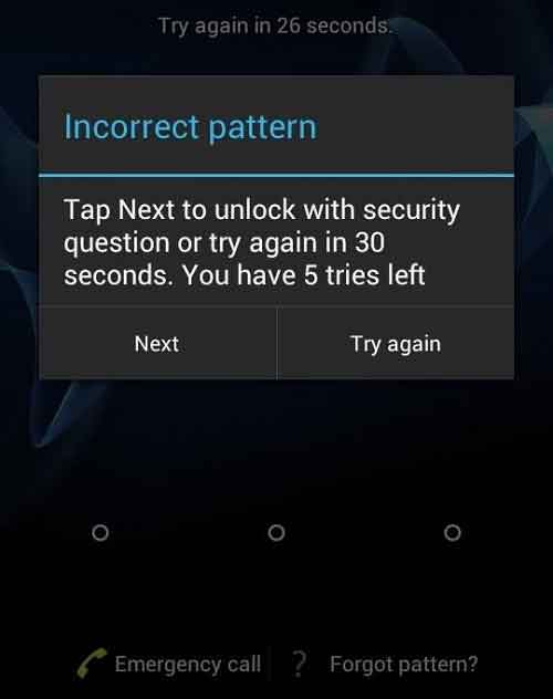 Unlock Android phone pattern